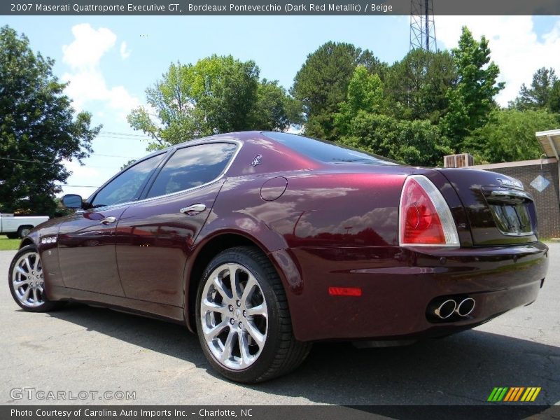 Bordeaux Pontevecchio (Dark Red Metallic) / Beige 2007 Maserati Quattroporte Executive GT