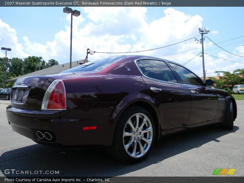 Bordeaux Pontevecchio (Dark Red Metallic) / Beige 2007 Maserati Quattroporte Executive GT