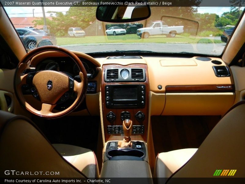 Bordeaux Pontevecchio (Dark Red Metallic) / Beige 2007 Maserati Quattroporte Executive GT