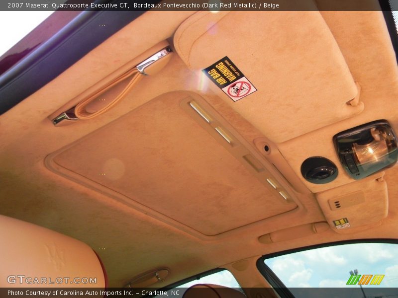 Bordeaux Pontevecchio (Dark Red Metallic) / Beige 2007 Maserati Quattroporte Executive GT