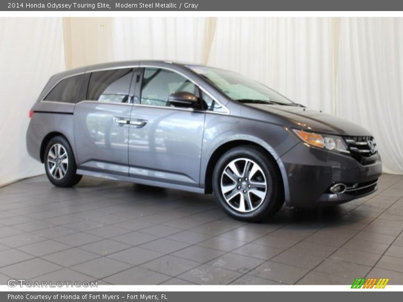 Modern Steel Metallic / Gray 2014 Honda Odyssey Touring Elite
