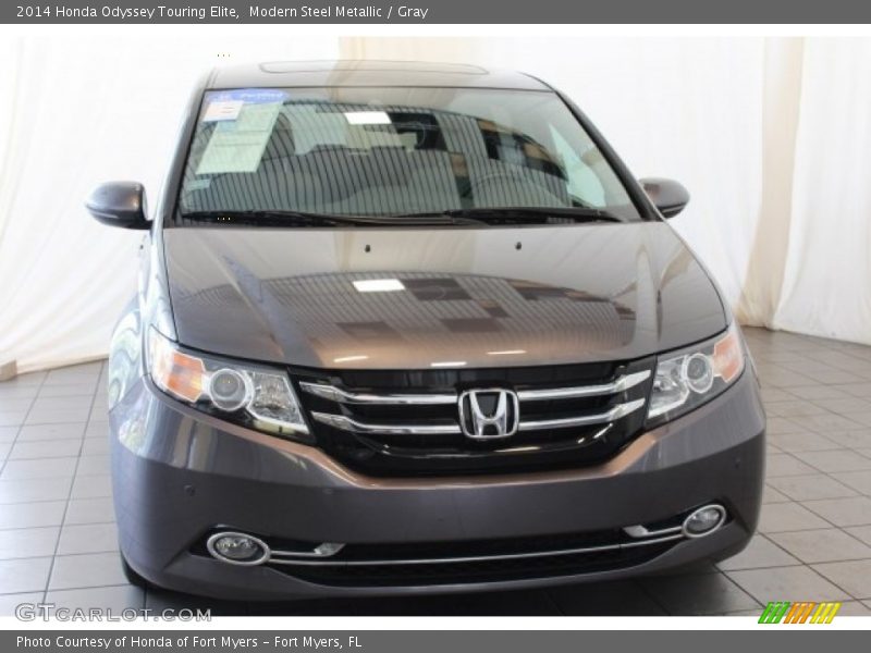 Modern Steel Metallic / Gray 2014 Honda Odyssey Touring Elite