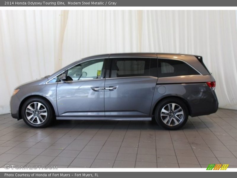 Modern Steel Metallic / Gray 2014 Honda Odyssey Touring Elite