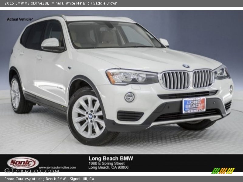 Mineral White Metallic / Saddle Brown 2015 BMW X3 xDrive28i