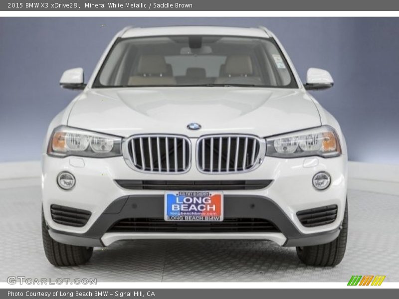 Mineral White Metallic / Saddle Brown 2015 BMW X3 xDrive28i