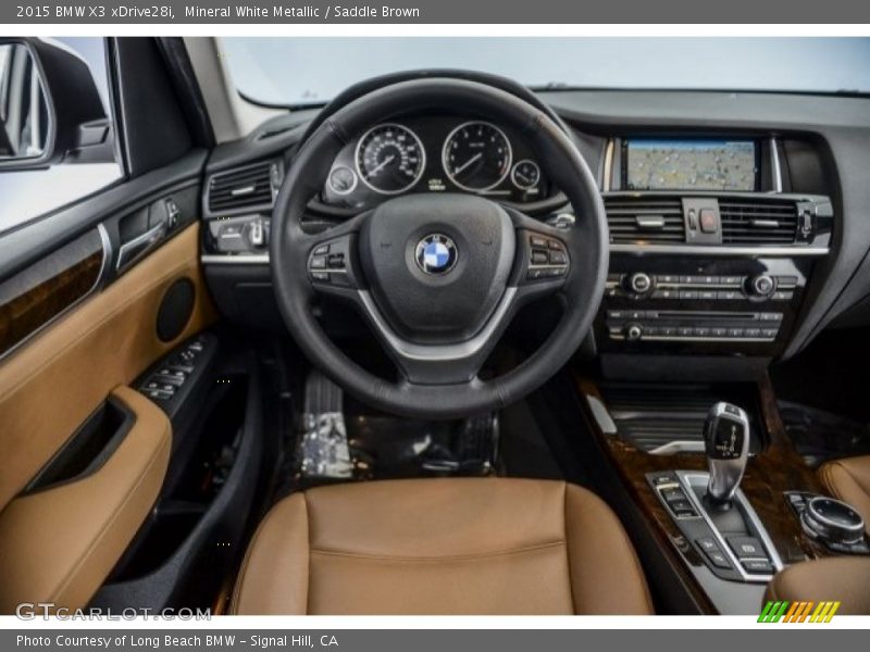 Mineral White Metallic / Saddle Brown 2015 BMW X3 xDrive28i