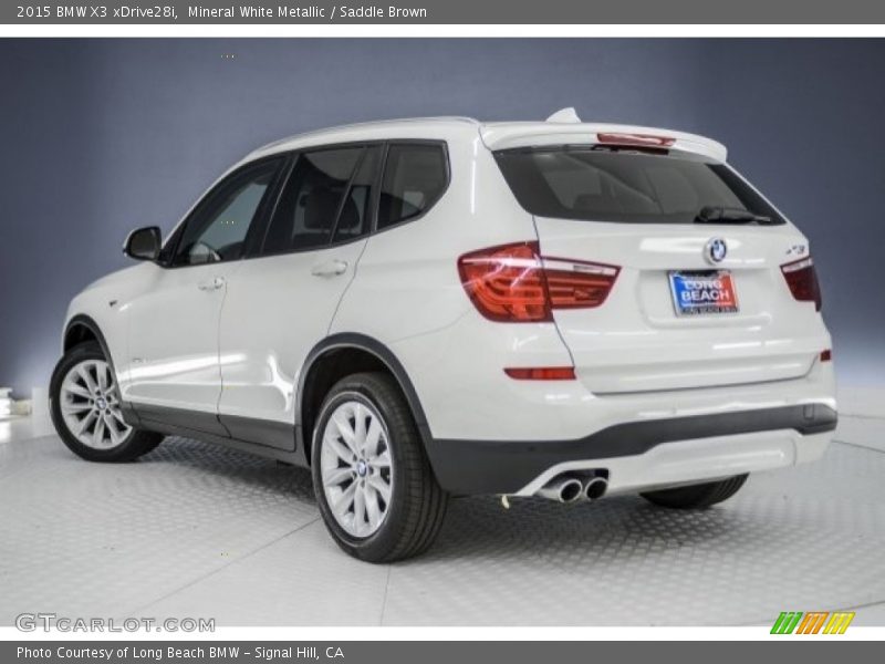 Mineral White Metallic / Saddle Brown 2015 BMW X3 xDrive28i