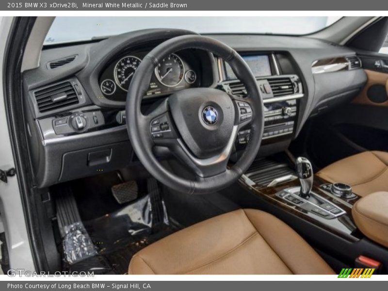 Mineral White Metallic / Saddle Brown 2015 BMW X3 xDrive28i