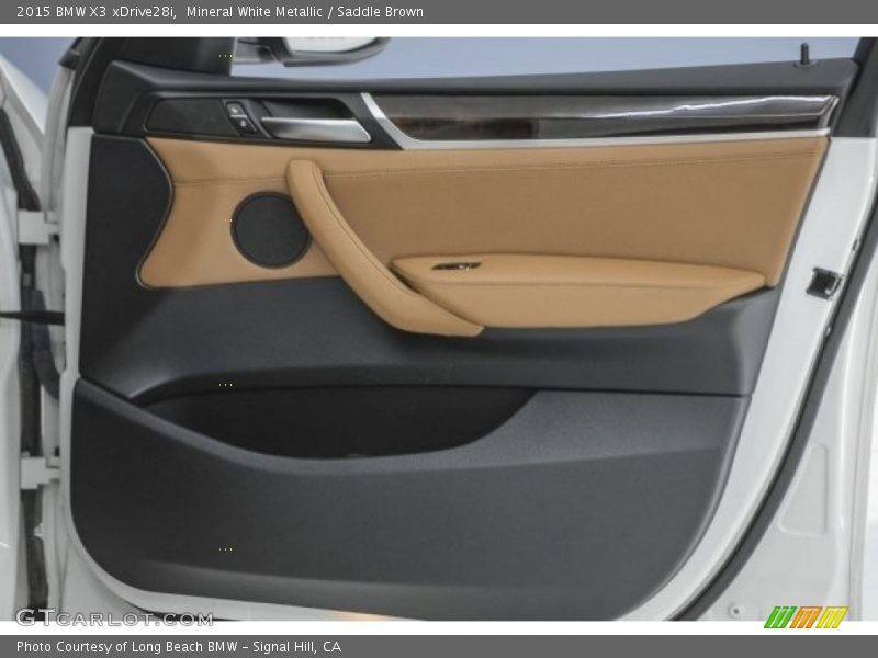 Mineral White Metallic / Saddle Brown 2015 BMW X3 xDrive28i