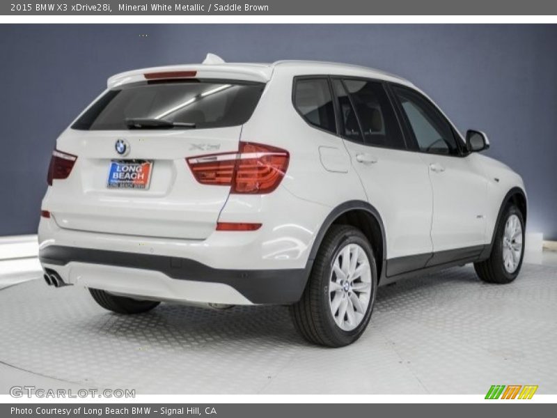 Mineral White Metallic / Saddle Brown 2015 BMW X3 xDrive28i