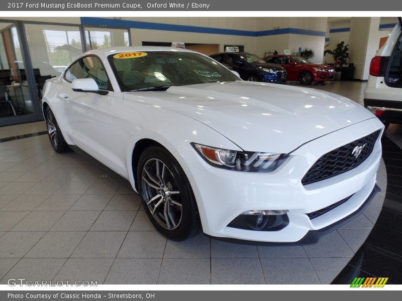 Oxford White / Ebony 2017 Ford Mustang EcoBoost Premium Coupe