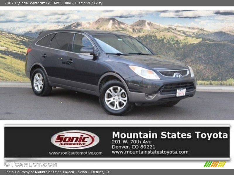 Black Diamond / Gray 2007 Hyundai Veracruz GLS AWD