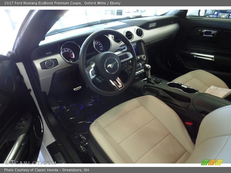 Oxford White / Ebony 2017 Ford Mustang EcoBoost Premium Coupe