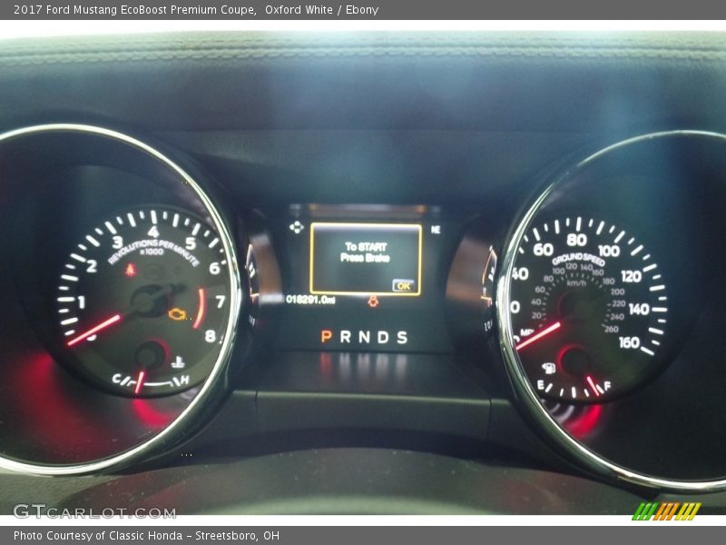 Oxford White / Ebony 2017 Ford Mustang EcoBoost Premium Coupe