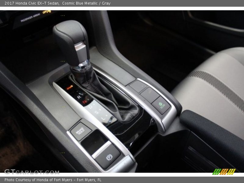 Cosmic Blue Metallic / Gray 2017 Honda Civic EX-T Sedan