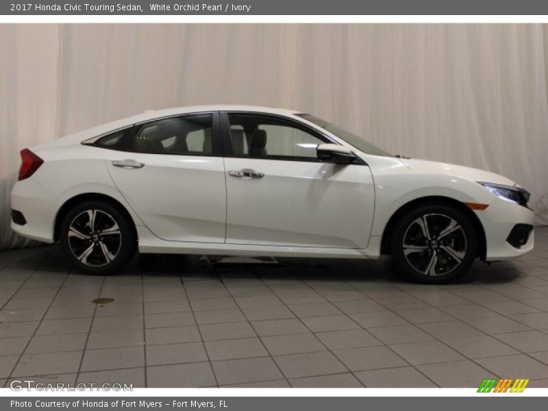 White Orchid Pearl / Ivory 2017 Honda Civic Touring Sedan