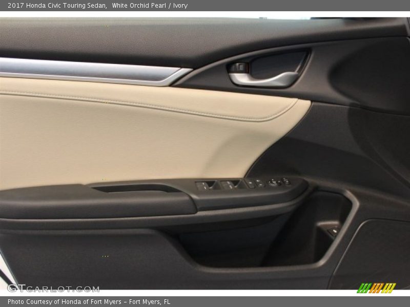 White Orchid Pearl / Ivory 2017 Honda Civic Touring Sedan