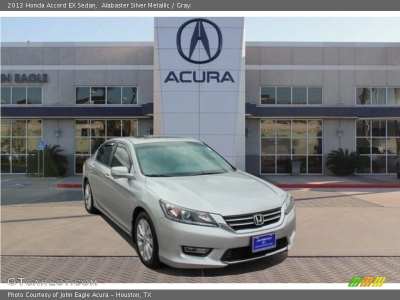 Alabaster Silver Metallic / Gray 2013 Honda Accord EX Sedan