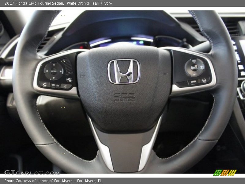 White Orchid Pearl / Ivory 2017 Honda Civic Touring Sedan