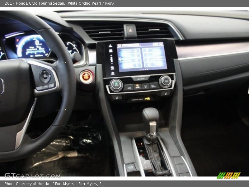 White Orchid Pearl / Ivory 2017 Honda Civic Touring Sedan