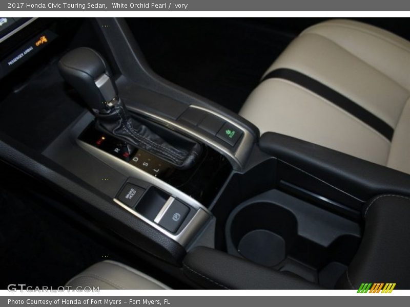 White Orchid Pearl / Ivory 2017 Honda Civic Touring Sedan