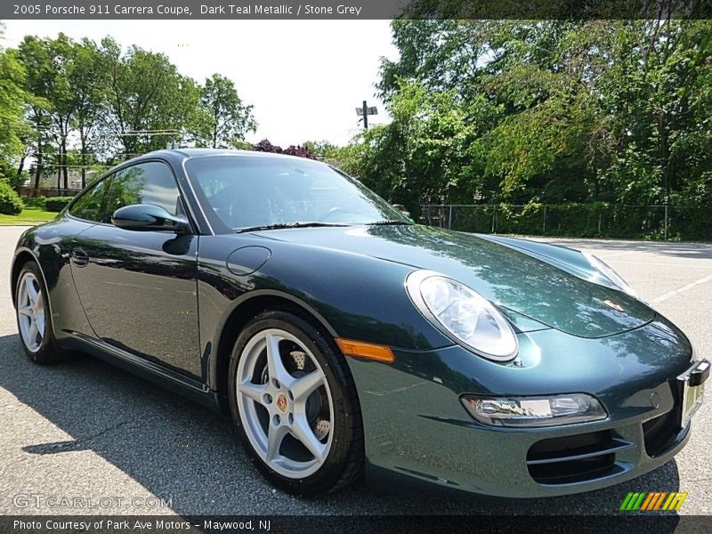 Dark Teal Metallic / Stone Grey 2005 Porsche 911 Carrera Coupe