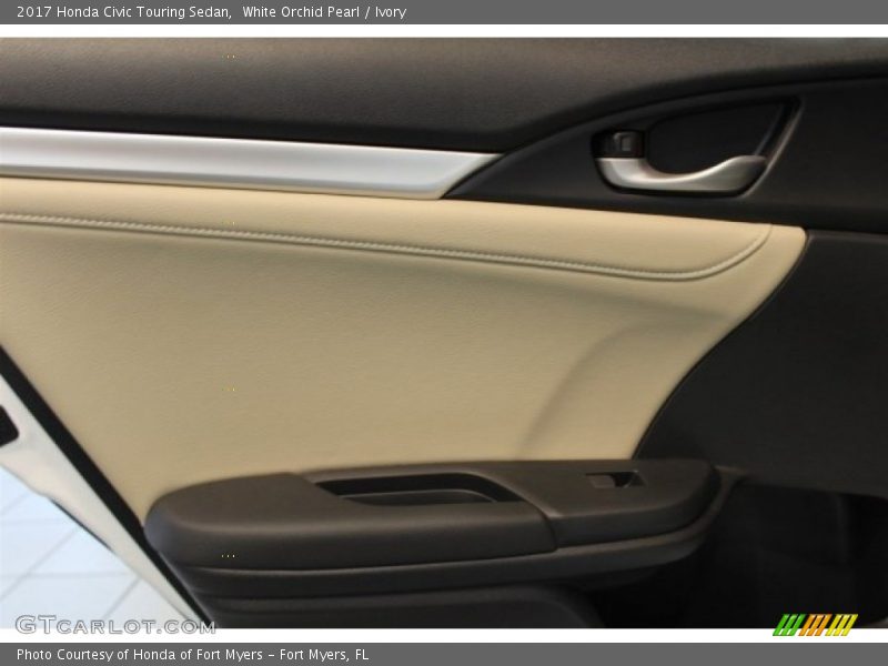 White Orchid Pearl / Ivory 2017 Honda Civic Touring Sedan