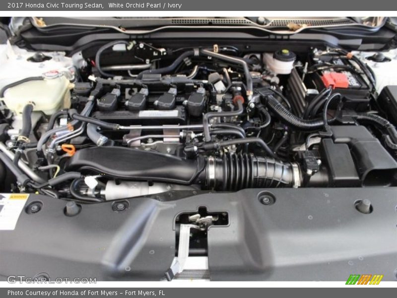 White Orchid Pearl / Ivory 2017 Honda Civic Touring Sedan
