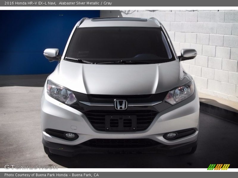 Alabaster Silver Metallic / Gray 2016 Honda HR-V EX-L Navi