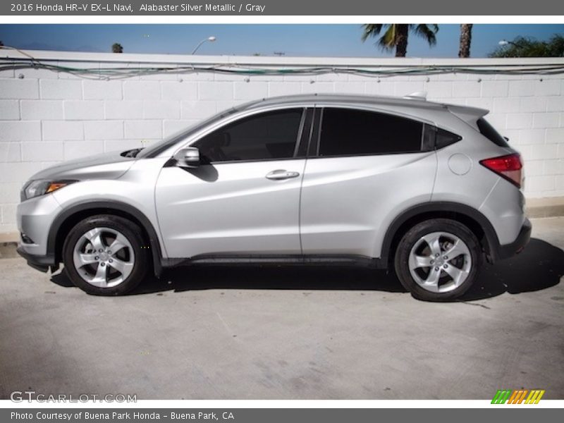 Alabaster Silver Metallic / Gray 2016 Honda HR-V EX-L Navi