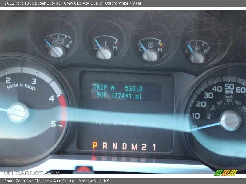 Oxford White / Steel 2012 Ford F350 Super Duty XLT Crew Cab 4x4 Dually