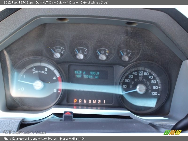Oxford White / Steel 2012 Ford F350 Super Duty XLT Crew Cab 4x4 Dually
