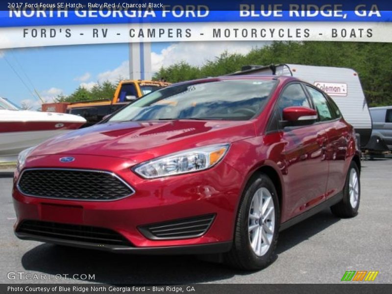 Ruby Red / Charcoal Black 2017 Ford Focus SE Hatch