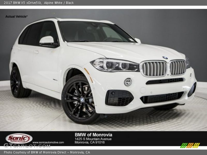 Alpine White / Black 2017 BMW X5 xDrive50i