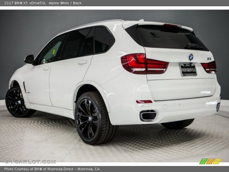 Alpine White / Black 2017 BMW X5 xDrive50i