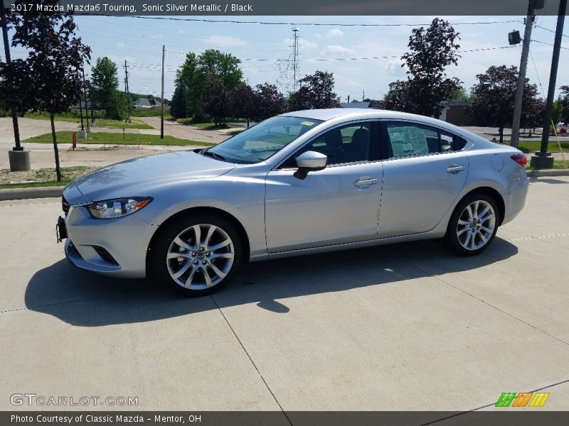 Sonic Silver Metallic / Black 2017 Mazda Mazda6 Touring