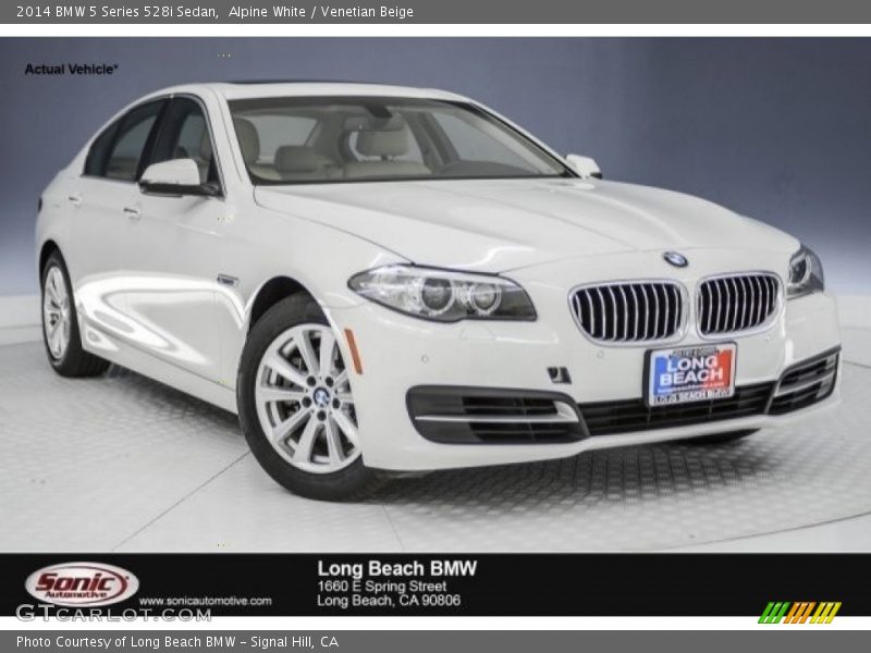 Alpine White / Venetian Beige 2014 BMW 5 Series 528i Sedan