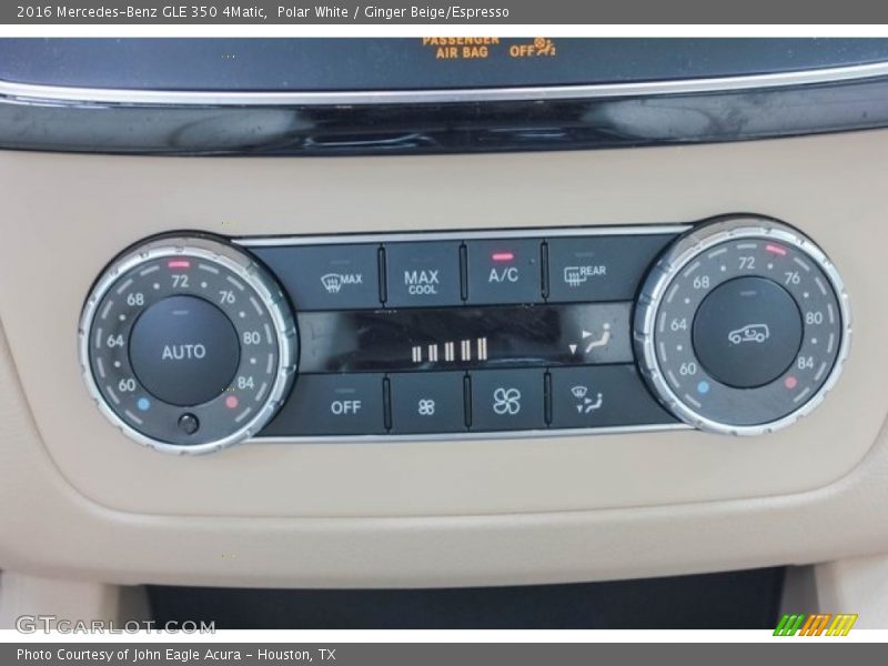 Polar White / Ginger Beige/Espresso 2016 Mercedes-Benz GLE 350 4Matic