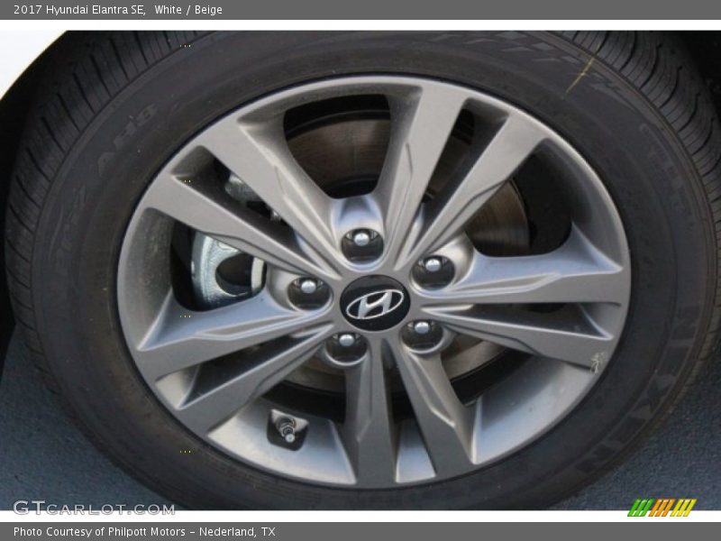 White / Beige 2017 Hyundai Elantra SE