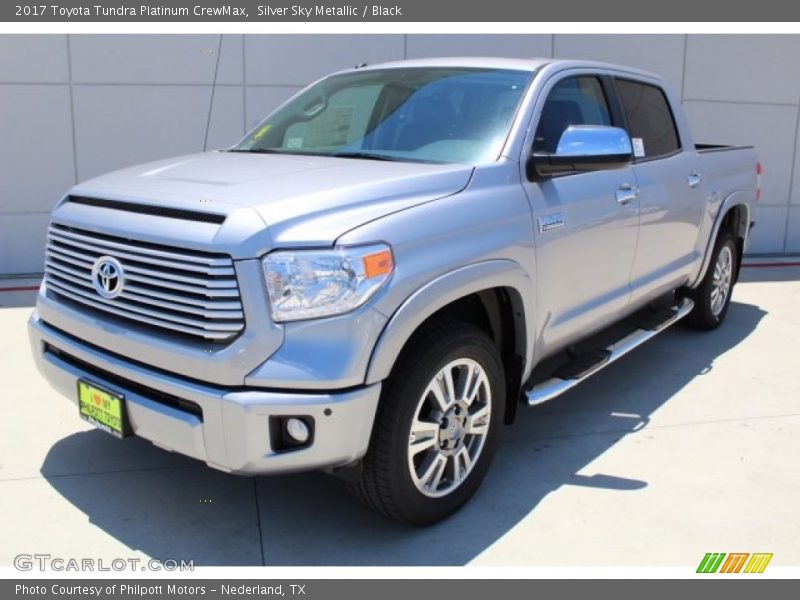 Silver Sky Metallic / Black 2017 Toyota Tundra Platinum CrewMax