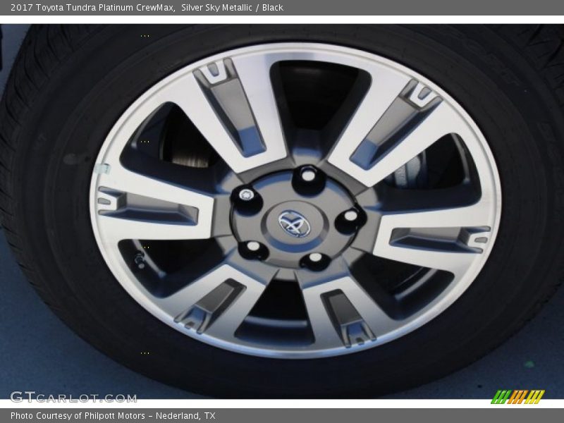 Silver Sky Metallic / Black 2017 Toyota Tundra Platinum CrewMax