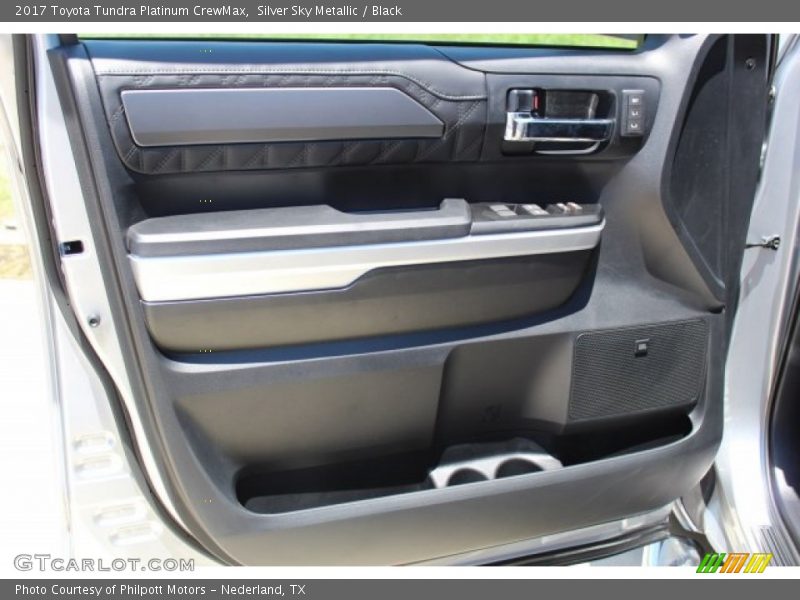 Silver Sky Metallic / Black 2017 Toyota Tundra Platinum CrewMax