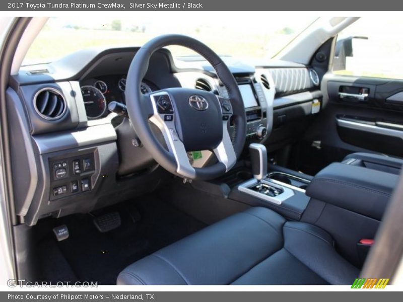 Silver Sky Metallic / Black 2017 Toyota Tundra Platinum CrewMax