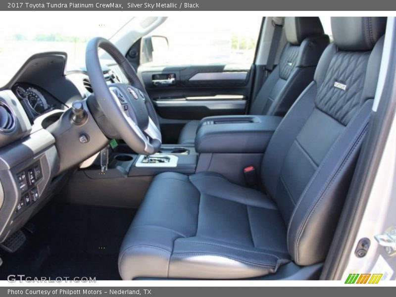 Silver Sky Metallic / Black 2017 Toyota Tundra Platinum CrewMax