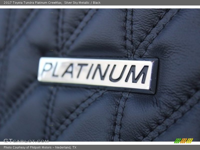Silver Sky Metallic / Black 2017 Toyota Tundra Platinum CrewMax