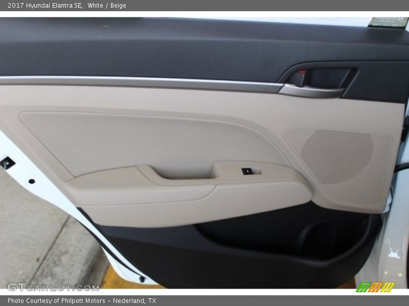 White / Beige 2017 Hyundai Elantra SE
