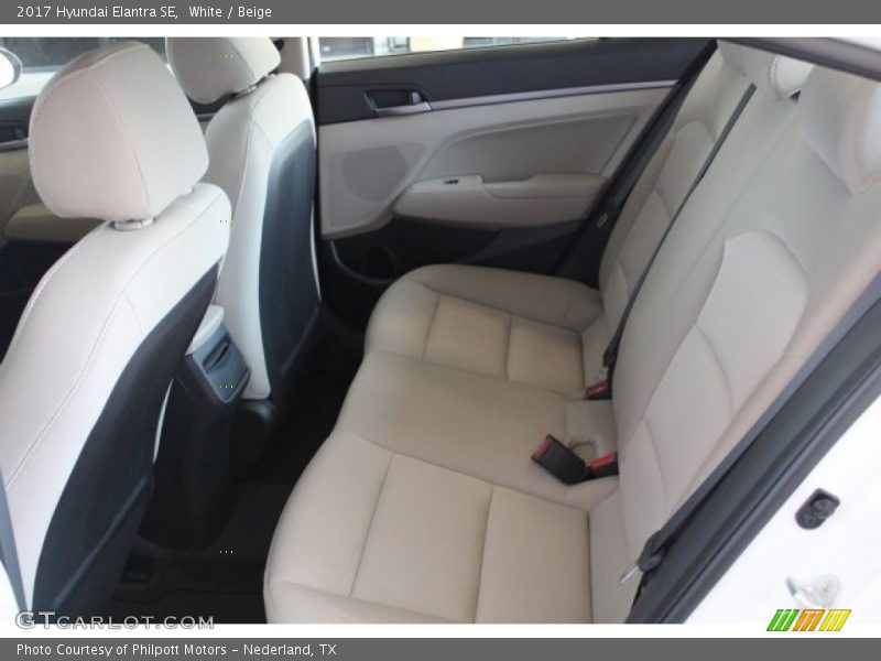 White / Beige 2017 Hyundai Elantra SE