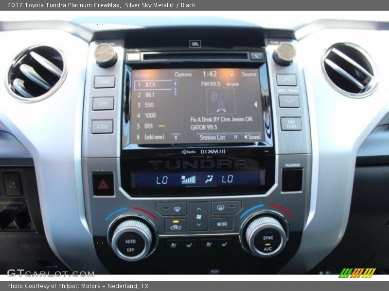 Silver Sky Metallic / Black 2017 Toyota Tundra Platinum CrewMax