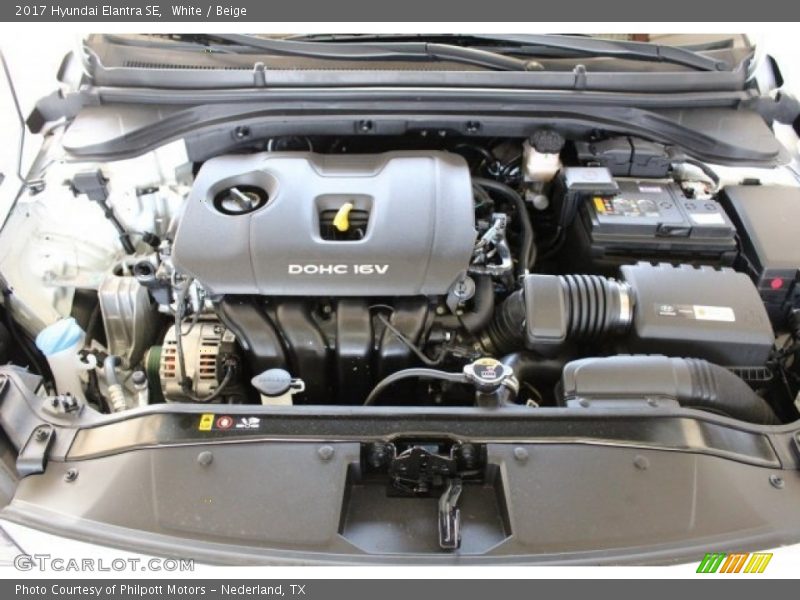 White / Beige 2017 Hyundai Elantra SE