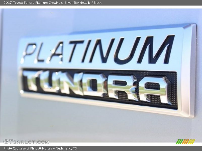 Silver Sky Metallic / Black 2017 Toyota Tundra Platinum CrewMax